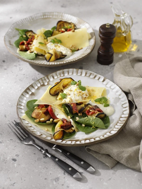 Öppen vegetarisk lasagne