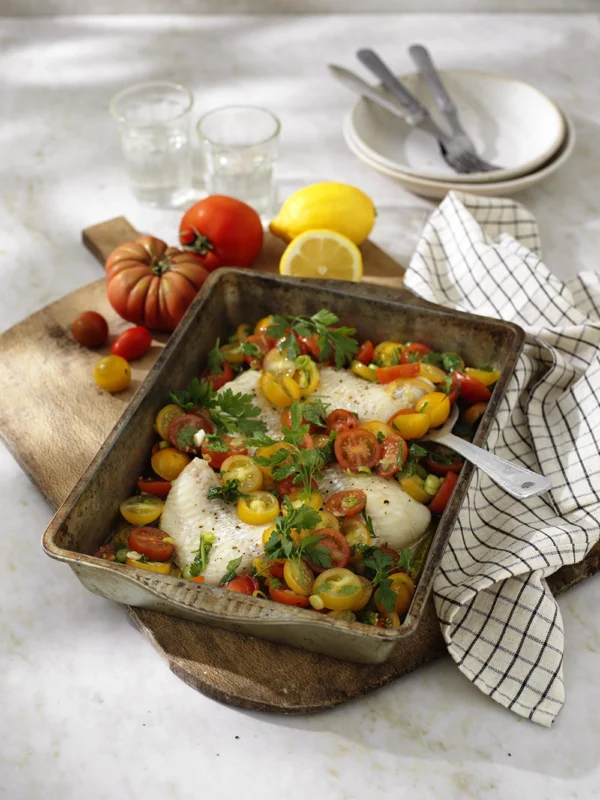 Ugnsbakad kolja med citronette