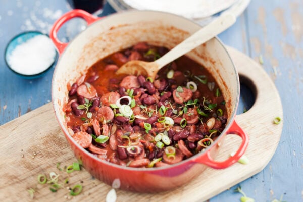 Chiligryta med tomat och kidneybönor