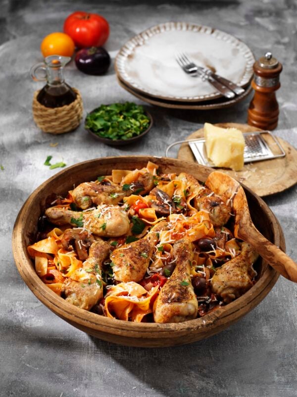 Pasta Pappardelle med jägarens kyckling