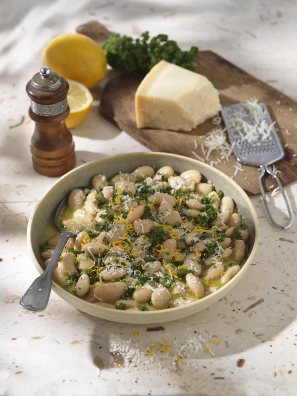 Ljumma vita bönor med parmesan