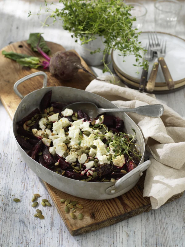 Ugnsrostade rödbetor med fetaost