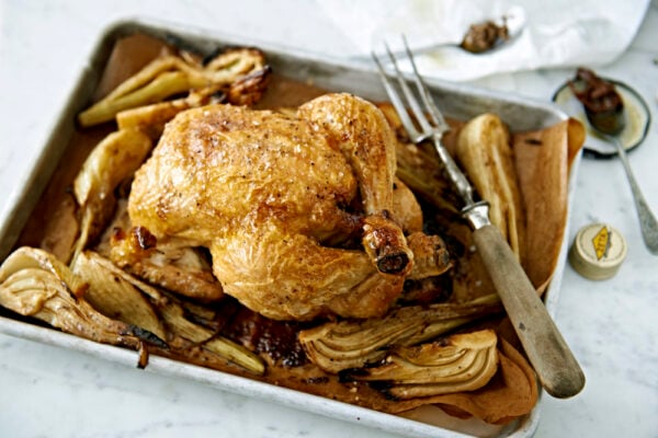 Fylld ugnsrostad kyckling