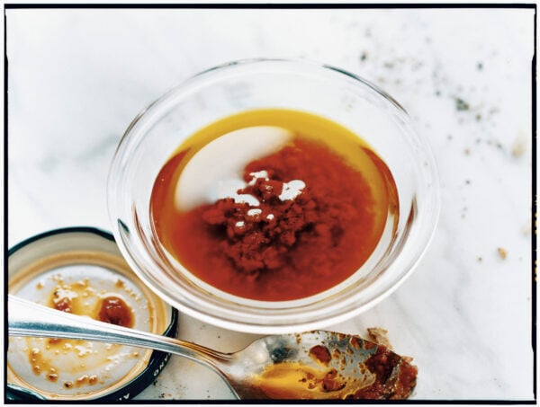 Marinad på soltorkad tomat och balsamvinäger