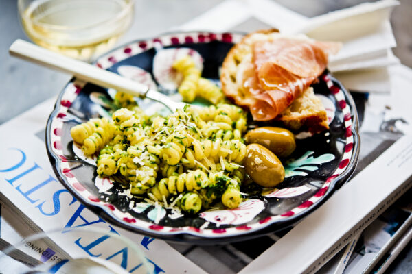 Pasta Fusilli med persilja, citron och vitlök