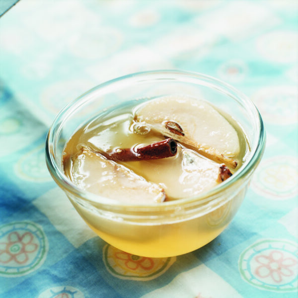 Päron i mangomarinad