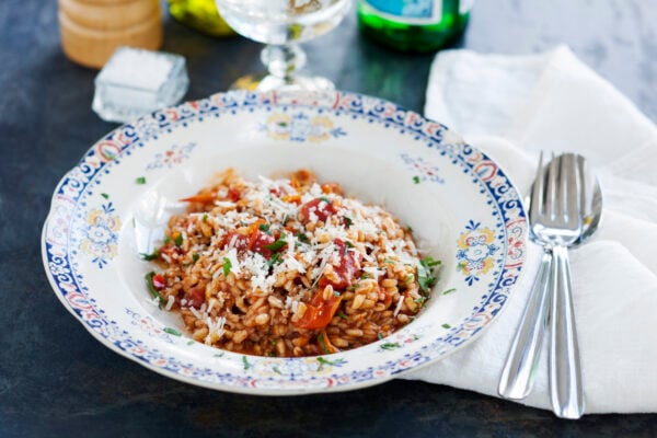 All’arrabiata med gryner