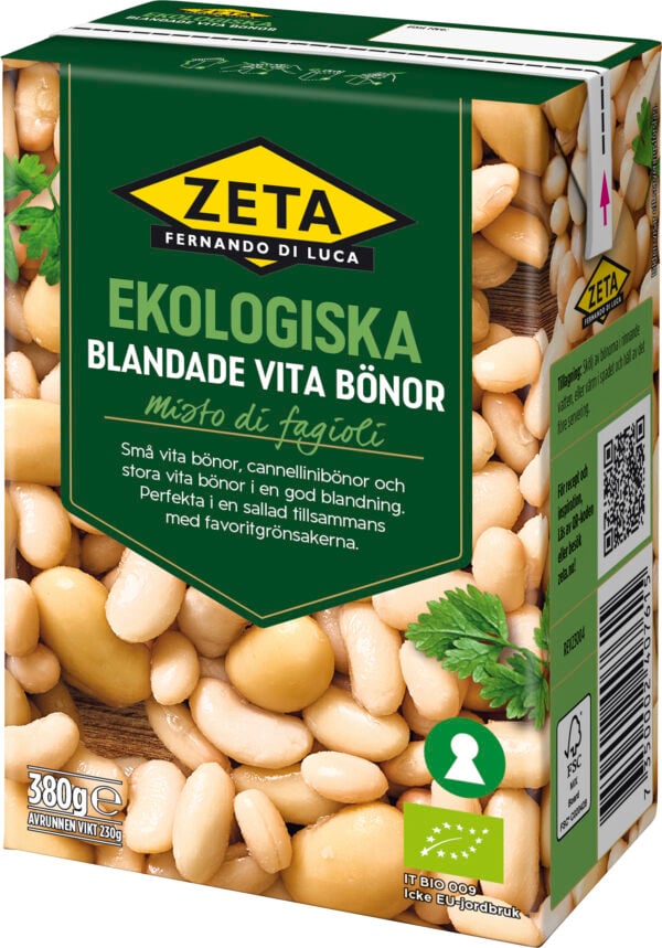 Zeta Blandade vita bönor Ekologiska