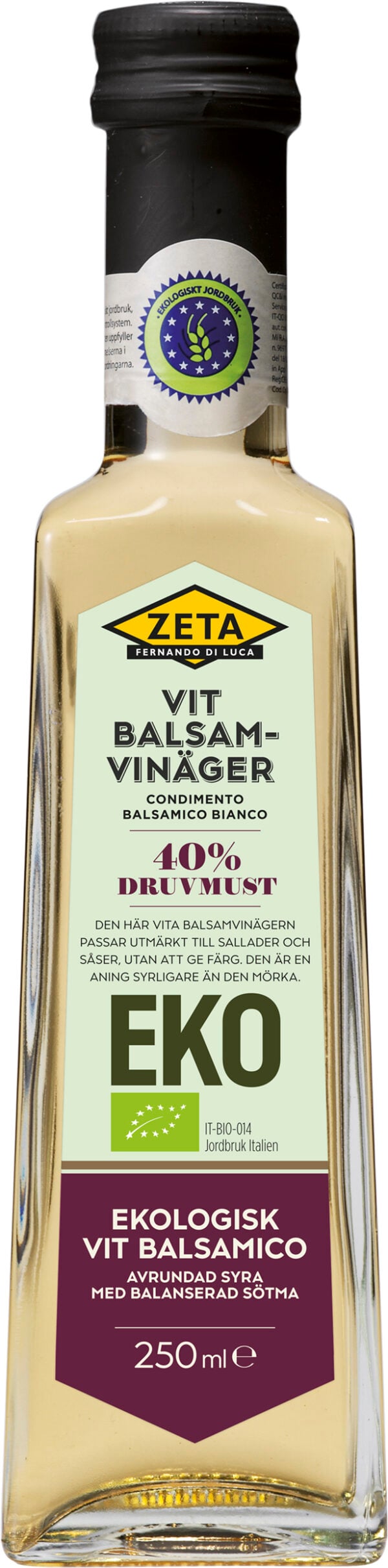 Balsamvinäger vit Ekologisk
