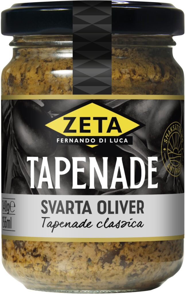 Tapenade av svarta oliver Zeta