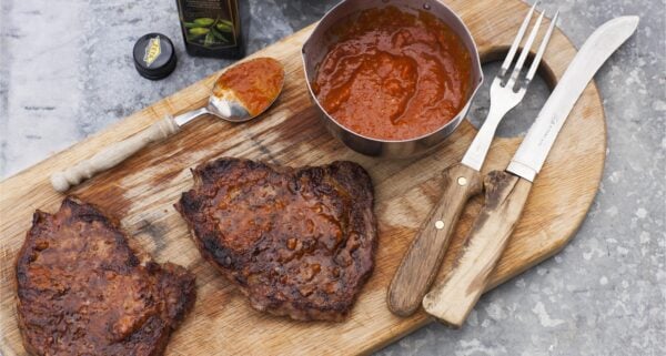 Grillad entrecote med mustig glaze