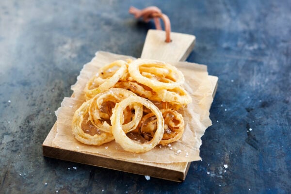 Friterade lökringar