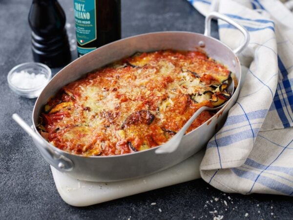 Melanzane alla parmigiana med prosciutto cotto