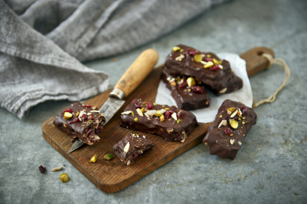 Bönbars med banan och tranbär