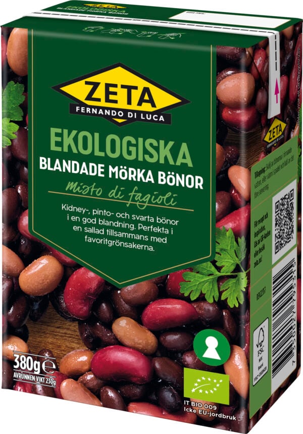 Blandade mörka bönor Ekologiska - kidney, pinto & svarta bönor