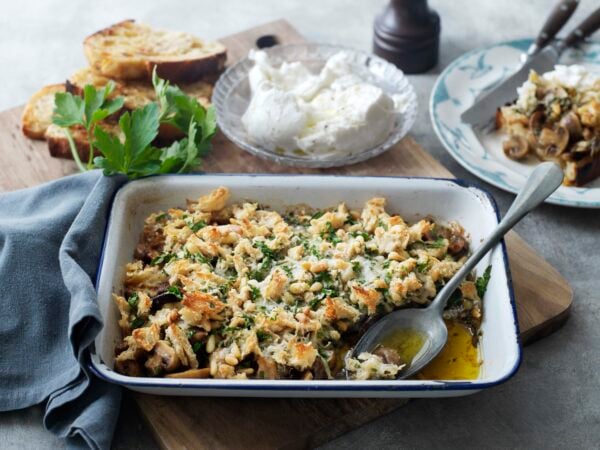 Gratinerad svamp – Funghi gratinati