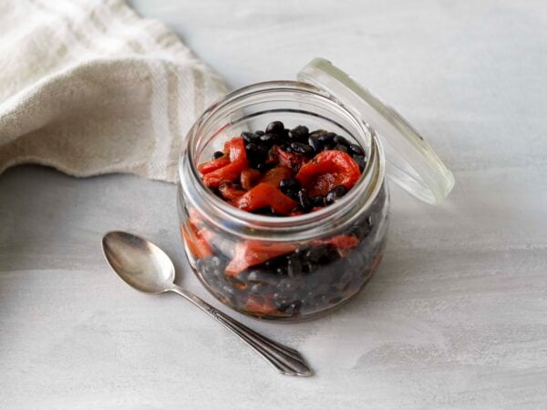 Svarta bönor med grillad paprika