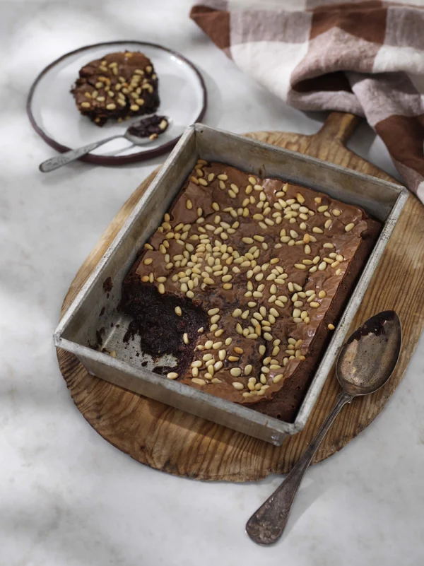 Kladdkaka på italienskt vis