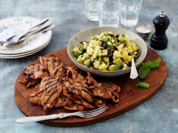 Marinerad fläskkarré med potatissallad