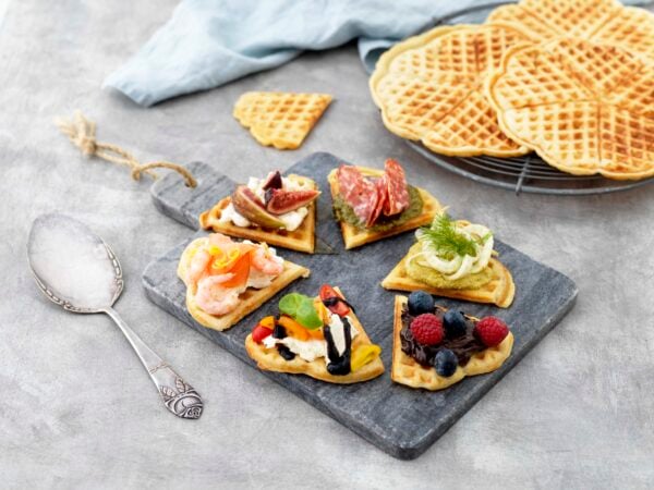 Matiga våfflor med tillbehör