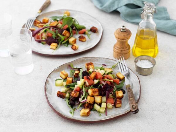 Halloumisallad med melon