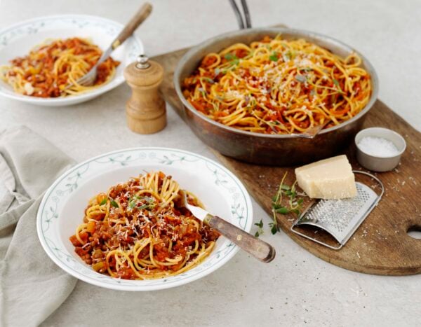 Spaghetti med Linsbolognese