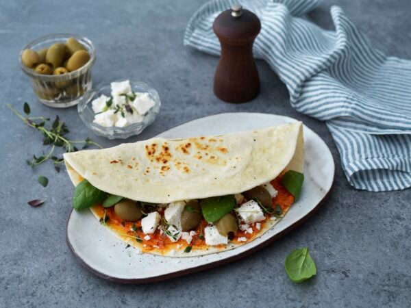 Piadina med fetaost och Pesto Piccante