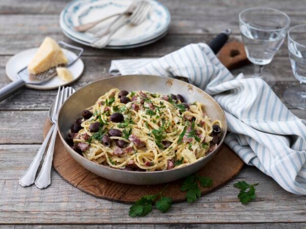 Spaghetti med tryffelsalami