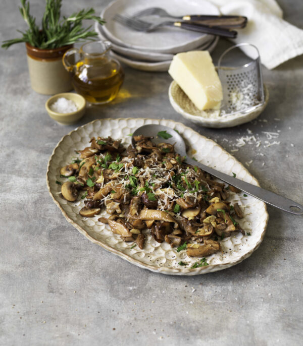 Stekt svamp med pecorino