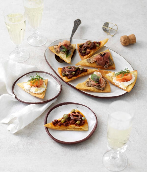 Krispiga piadinasnittar