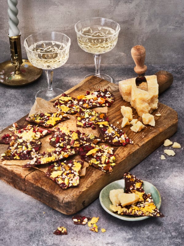 Chokladbräck med parmesankrisp