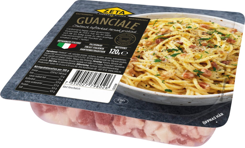 Guanciale tärnad Zeta