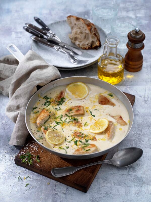 Krämig kycklinggryta med citron och mascarpone