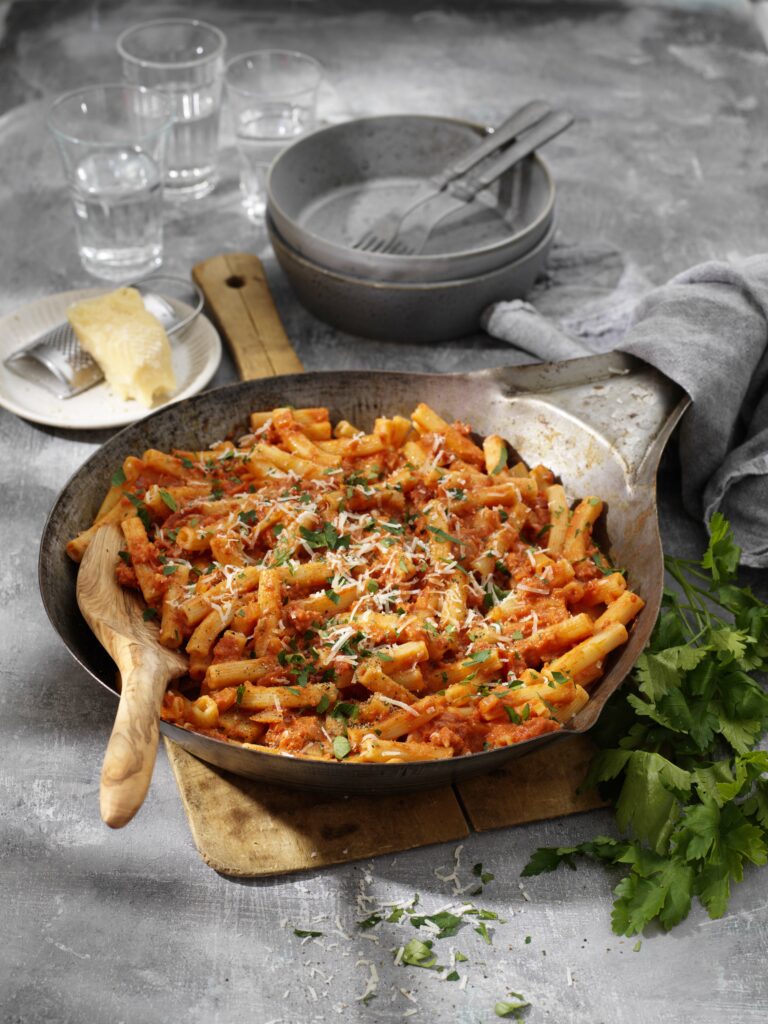 Pasticciata, krämig pasta med salsiccia och mascarpone