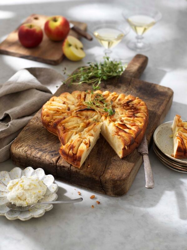 Saftig äppelkaka med ricotta