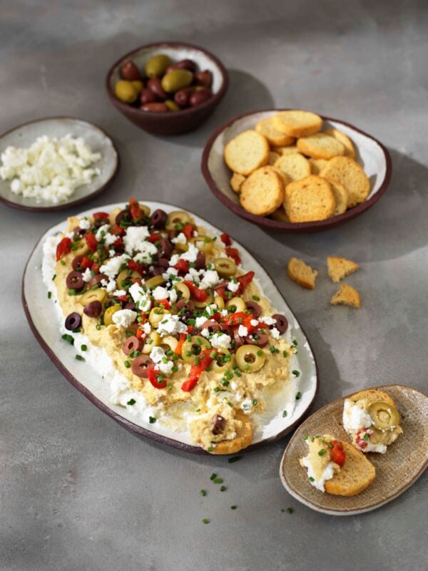 Dipp med fetaost och hummus