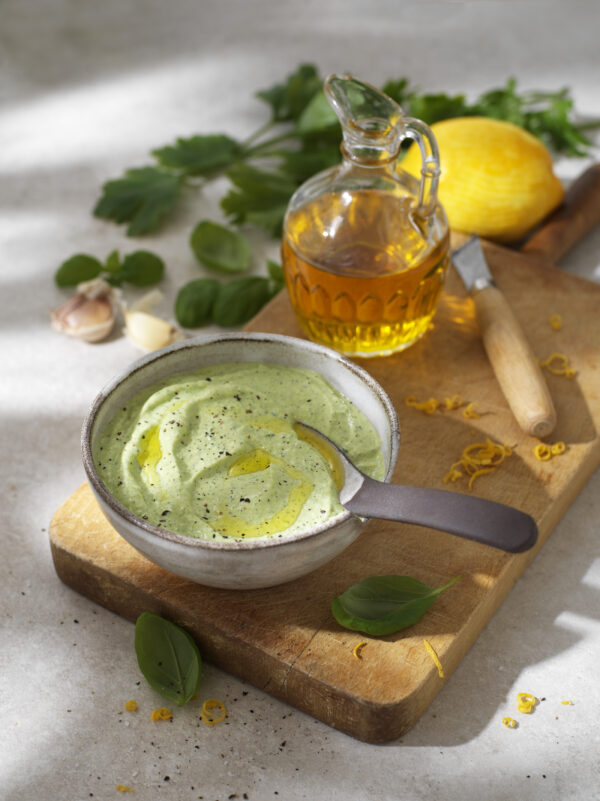 Örtsås med olivolja