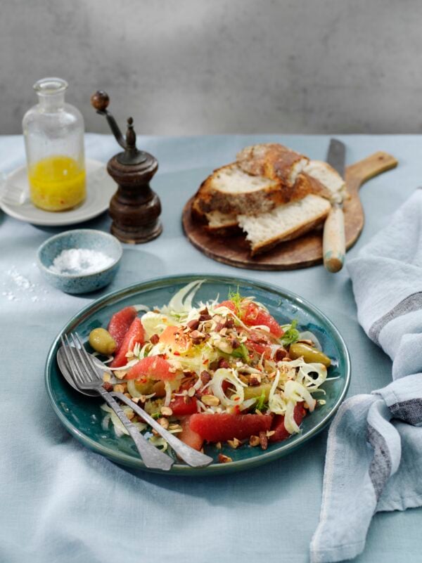 Fänkål- och grapefruktsallad med mandel