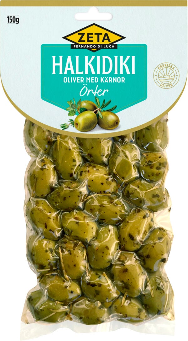 Halkidikioliver Örter med kärnor vakuum