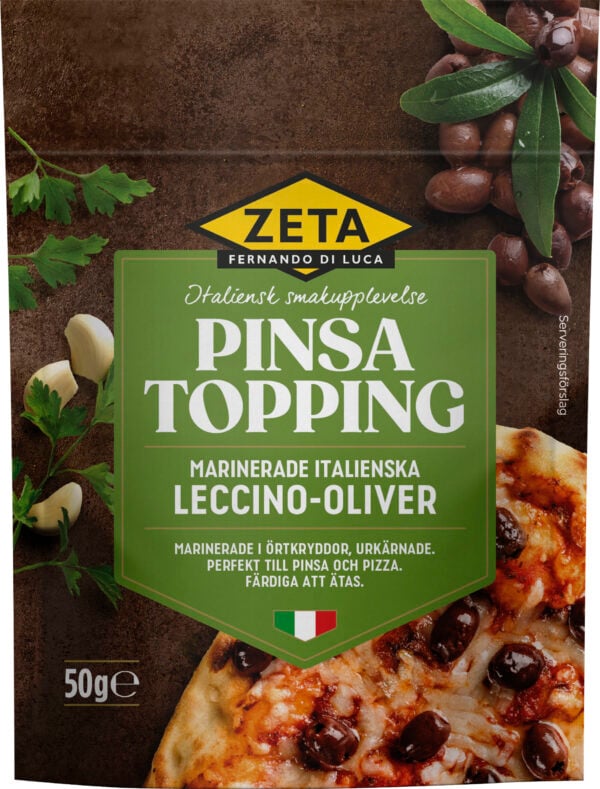 Pinsatopping leccino-oliver marinerade