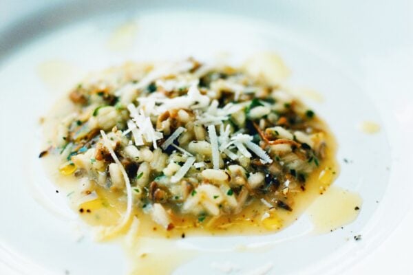 Svamprisotto med tryffelolja och citron