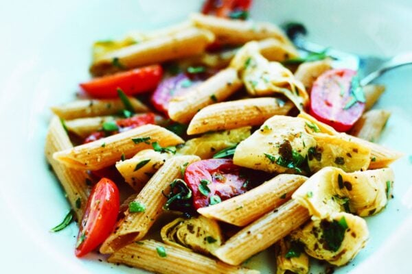 Pasta  Penne Rigate med kronärtskockor