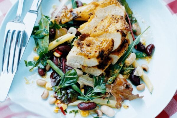 Citron och chilikyckling med ljummen sallad