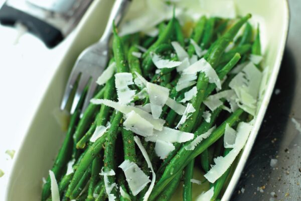 Haricots verts med parmesan och olivolja