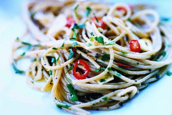 Spaghetti med vitlök och chili