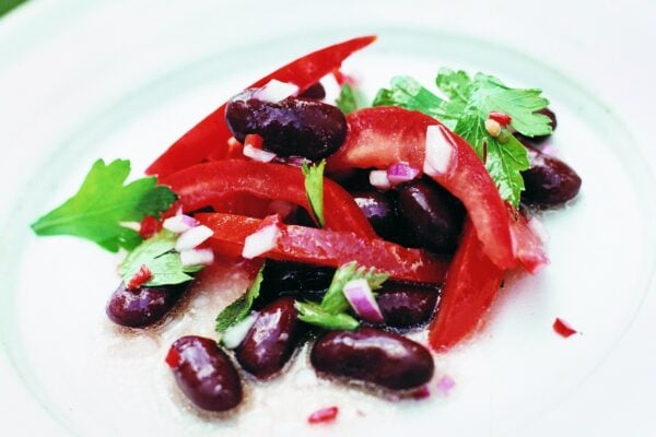 Bön- och chilisallad med mangobalsamico