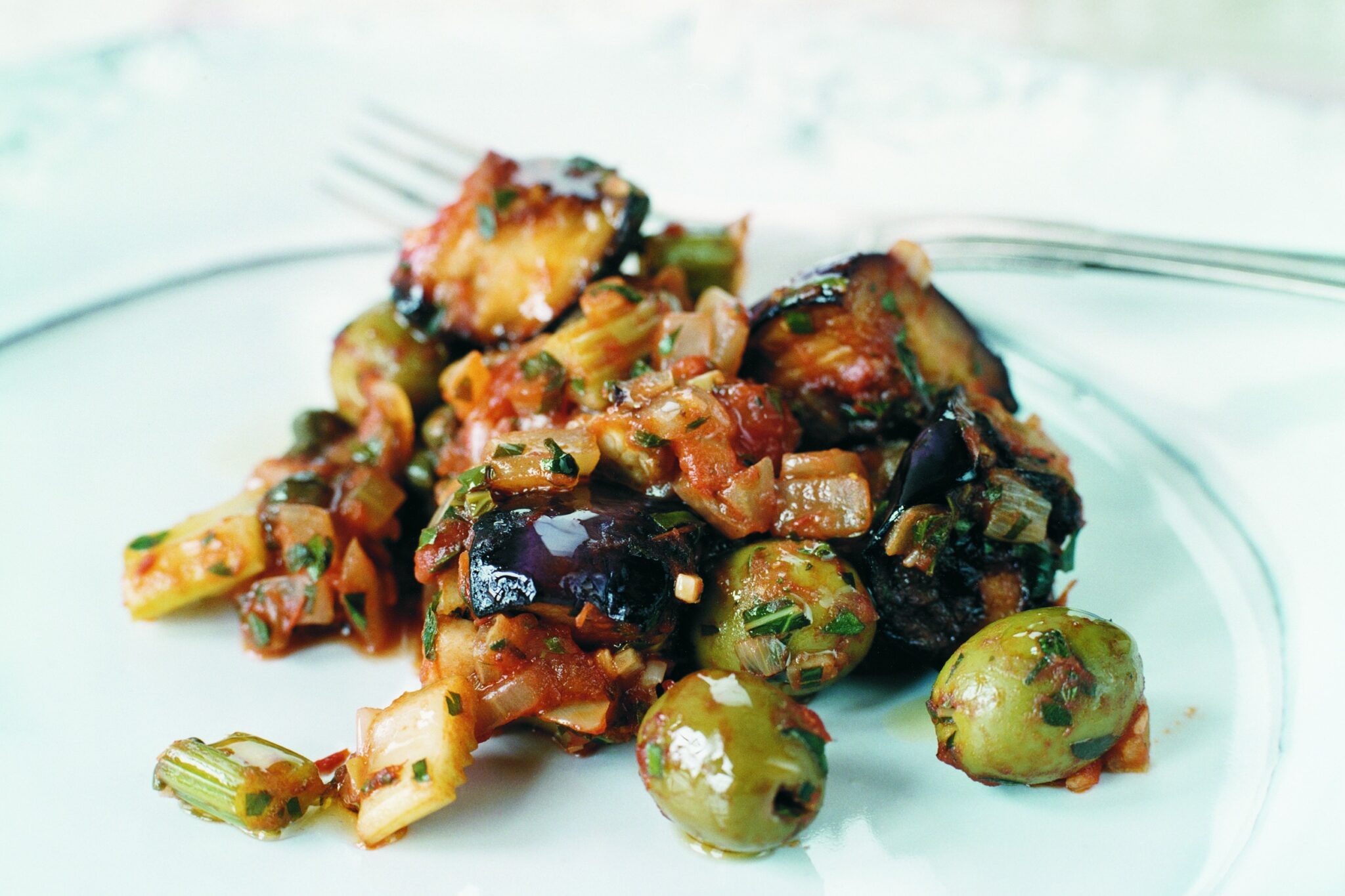 caponata di melanzane in padella