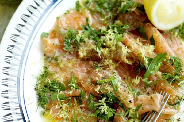 Gravad lax med olivolja