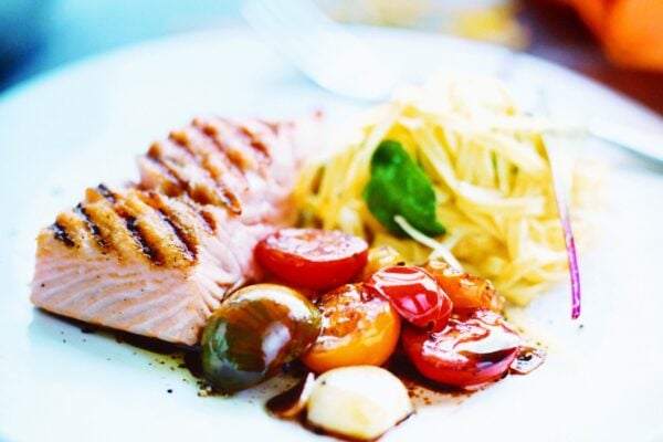 Grillad lax med Pappardelle