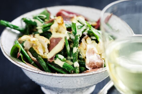 Haricots verts med prosciutto